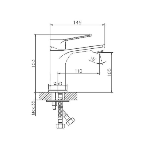 Cмеситель Haiba HB10559 на раковину хром - фото 3