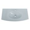 Раковина стеклянная Cezares 82416 100х50 подвесная цвет белый 1 отверстие под смеситель