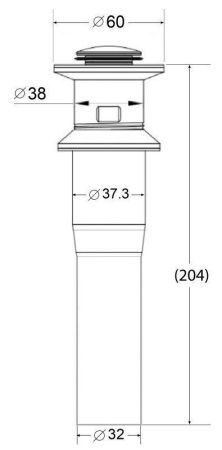 Донный клапан BelBagno BB-PCU-03-BORO золото