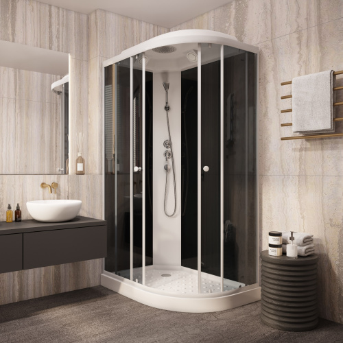 Душевая кабина Parly Classic EC1231L 120х80 асимметричная с крышей - фото 2