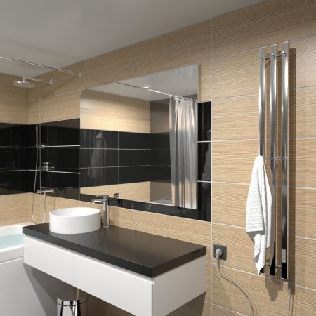 Полотенцесушитель электрический Маргроид Inaro профильный Inaro-12012-057 15х120 хром