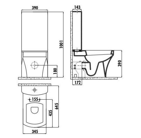 Чаша унитаза напольная Creavit Sorti SR310-00CB00E-0000 цвет белый без бачка с сиденьем микролифт душевой смыв
