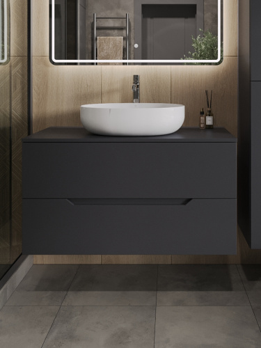 Тумба с раковиной Orange Line Li-100TugMDF+B05-520W 101х46х68 - фото 3