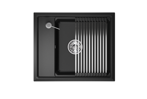 Кухонная мойка Granula Kitchen Space 6004, ЧЁРНЫЙ 60x51 цвет черный - фото 2