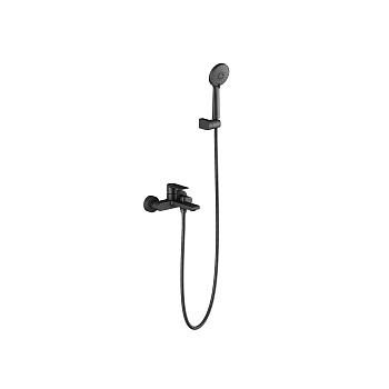 Смеситель для ванны Aquatek ЛИРА AQ1449MB настенный черный матовый без термостата