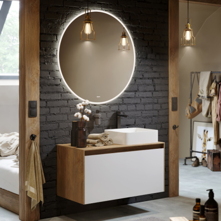 Зеркало в ванную Aqwella Y MOON0210AH 100х100