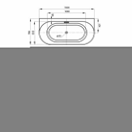 Ванна акриловая Wellsee Collaro 289107000 150х75 пристенная асимметричная с ножками
