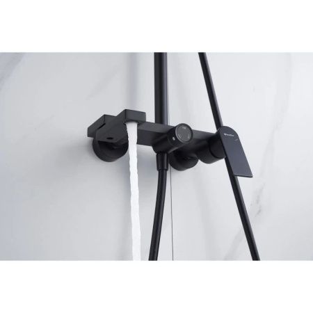 Душевая стойка Knotlor KN-72/BL настенная цвет черный