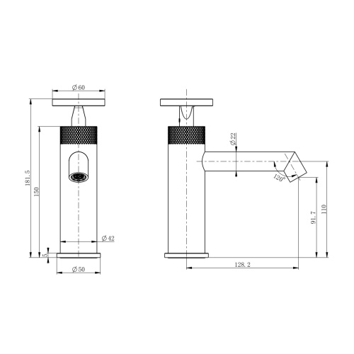 Смеситель Wonzon & Woghand WW-H1065-MW на раковину/столешницу белый - фото 5