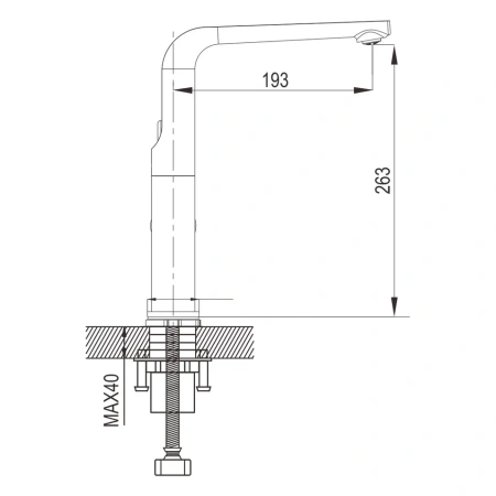 Смеситель для кухни Rose R2713F на мойку белый/хром