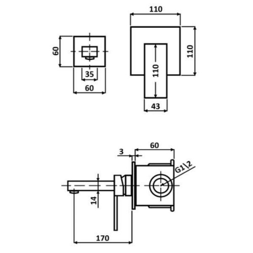 Смеситель ALMAes Liva TVZ-1845 встраиваемый черный - фото 5