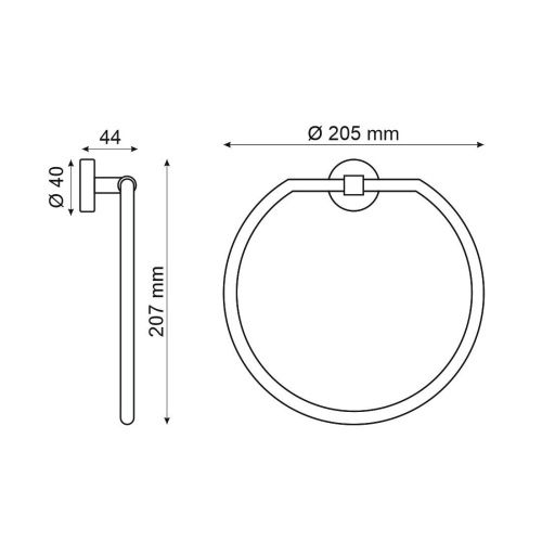 Полотенцедержатель Webert Rimini RI502501010 - фото 3