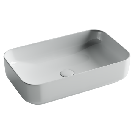 Раковина из сантехнического фарфора Ceramica Nova ELEMENT CN5044 60х40 накладная цвет белый без отверстий под смеситель