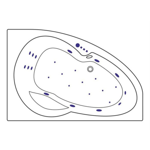Ванна акриловая гидромассажная Excellent NEWA WAEX.NEP16.ULTRA.CR 160х95 пристенная асимметричная с каркасом - фото 2