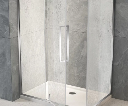 Душевой уголок Veconi Rovigo RV034R-10080-06-C7 100х80 стекло рифленое профиль хром глянцевый без поддона