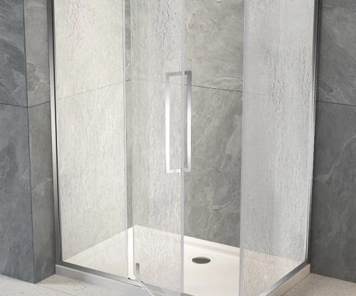 Душевой уголок Veconi Rovigo RV034R-110100-06-C7 110х100 стекло рифленое профиль хром глянцевый без поддона - фото 3