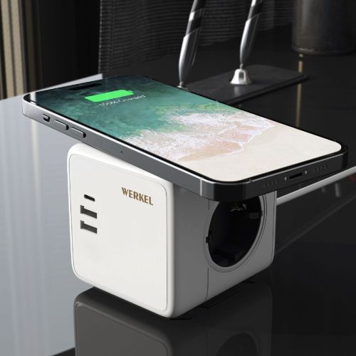 Розеточный блок 3-местный + 3 USB + беспроводная зарядка Werkel 4690389204265 - фото 2