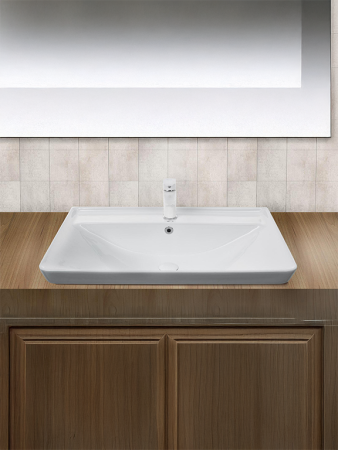 Раковина из сантехнического фаянса WeltWasser WW SK 10000004639 50 см встраиваемая цвет белый 1 отверстие под смеситель