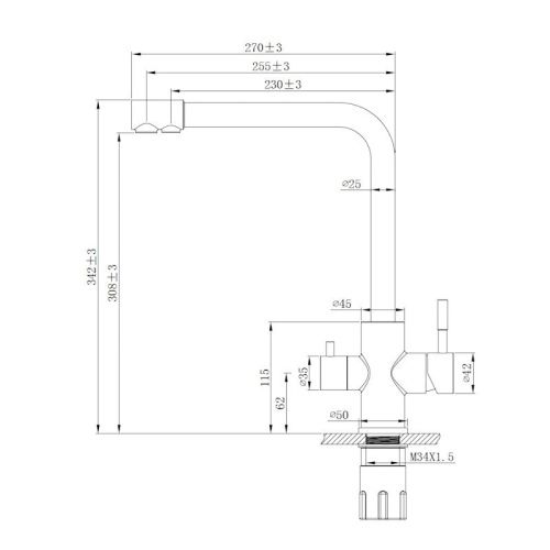 Смеситель для кухни Esko Kitchen K24 B на мойку черный - фото 3