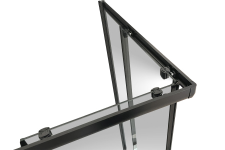 Душевой уголок Royal Bath HPD RB70HPD-T-BL 70х70 стекло прозрачное профиль черный без поддона