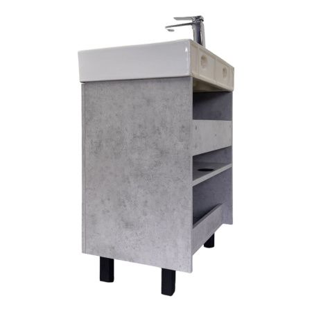 Тумба с раковиной Comforty Асти 00-00019190CF 60х50 напольная цвет серый