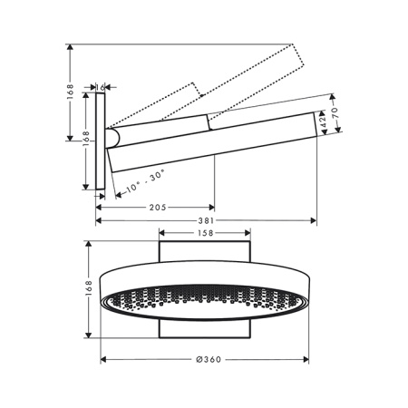 Верхний душ Hansgrohe Rainfinity 26230000 35х35 хром