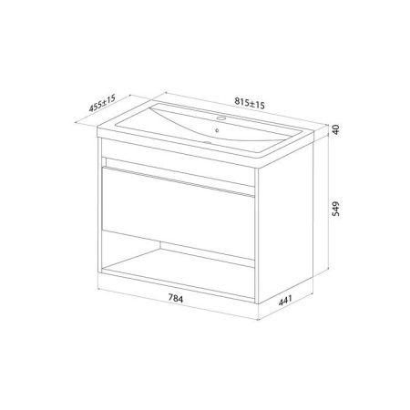 Тумба с раковиной Iddis Zodiac X ZDX80WNi95K 80х50 подвесная цвет белый