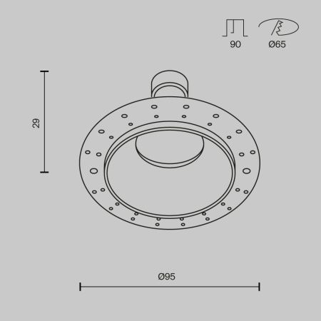 Светильник встраиваемый Maytoni Technical Share DL126-GU10-TRS-W