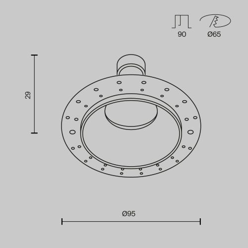 Светильник встраиваемый Maytoni Technical Share DL126-GU10-TRS-MG - фото 2