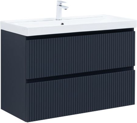 Тумба под раковину Aquanet Джейн (Flat) 00335431 100х50 подвесная цвет синий