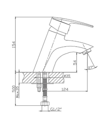 Cмеситель Haiba HB1006 на раковину хром
