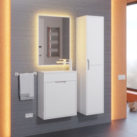 Тумба под раковину Uperwood Modul 2930205358 50х20 подвесная цвет белый