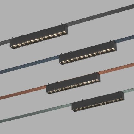 Трековый однофазный светильник Denkirs Belty grill (Белты грилл) DK5571-BK