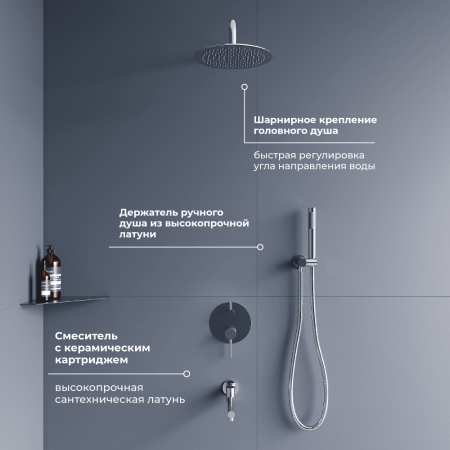 Душевая система RGW Shower Panels 51140855-01 встраиваемая в стену