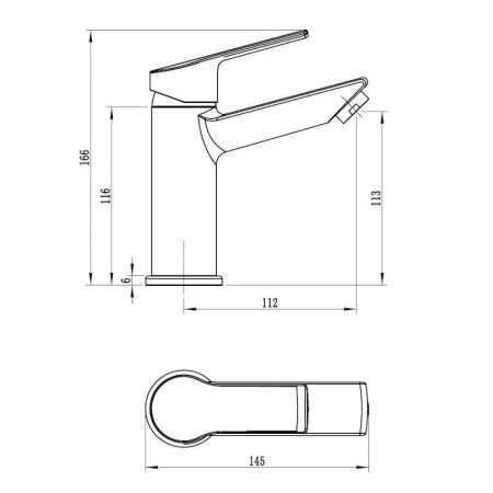 Смеситель Voda Rock RK26 на раковину хром