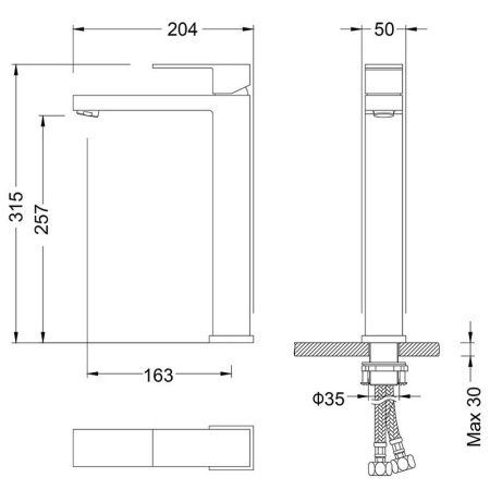 Смеситель Timo Selene 3011/16F на раковину белый