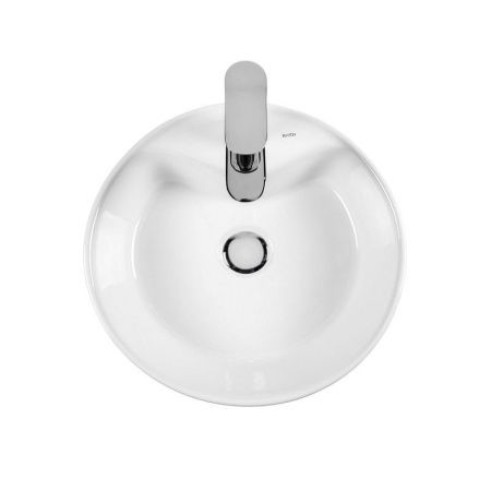 Раковина из сантехнического фарфора Bond Circle S03-410 40х40 накладная цвет белый 1 отверстие под смеситель