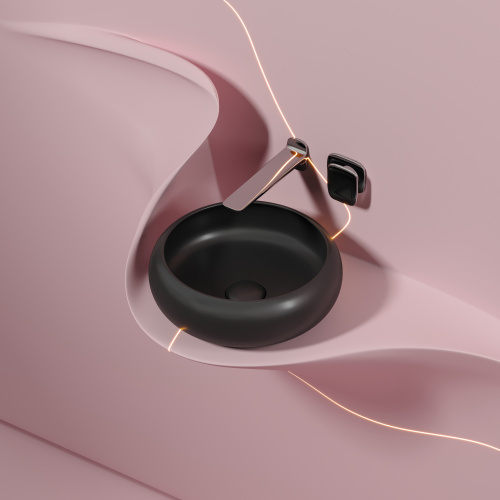 Раковина Ceramica Nova ELEMENT 36 см CN6050MB накладная цвет черный матовый - фото 4