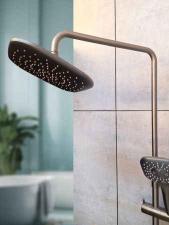 Душевая стойка AltroBagno Lamberto AltroBagnoLamberto030426GM настенная цвет оружейная сталь