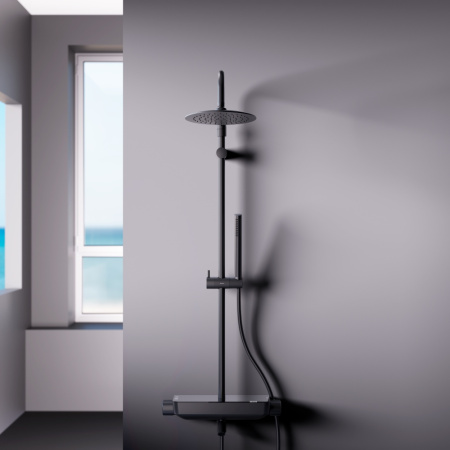 Душевая стойка Damixa Scandinavian Pure 936760300 настенная цвет черный