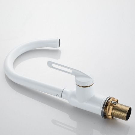 Смеситель для кухни Raffine F103C на мойку белый