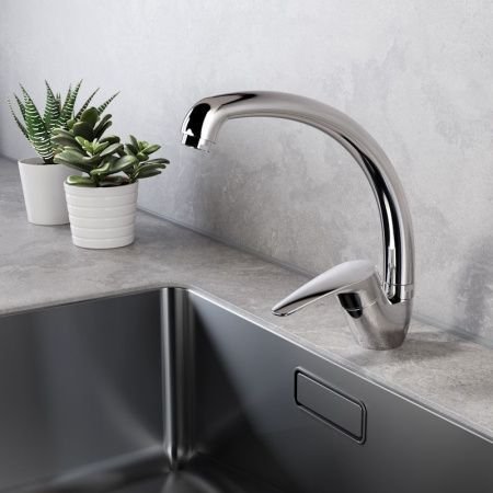 Смеситель для кухни Voda Land LND03 на мойку хром