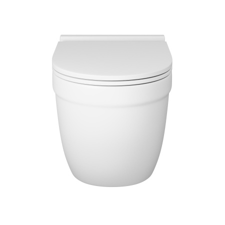 Унитаз подвесной Grossman Торнадо GR-4483MSQ белый матовый с сиденьем микролифт безободковый смыв торнадо