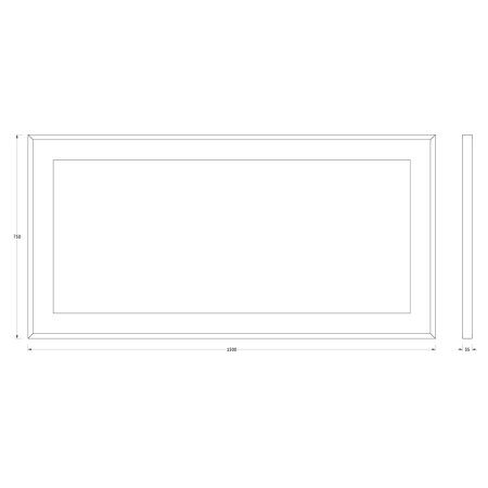 Зеркало с подсветкой Evoform Ledside BY 2210 150х80 подвесное