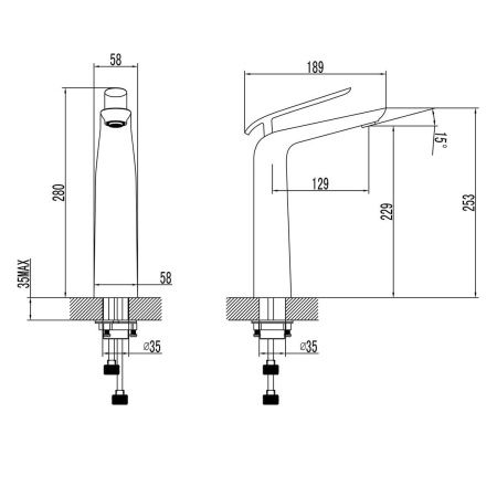 Смеситель для раковины LeMark Melange LM4909CW на столешницу белый/хром