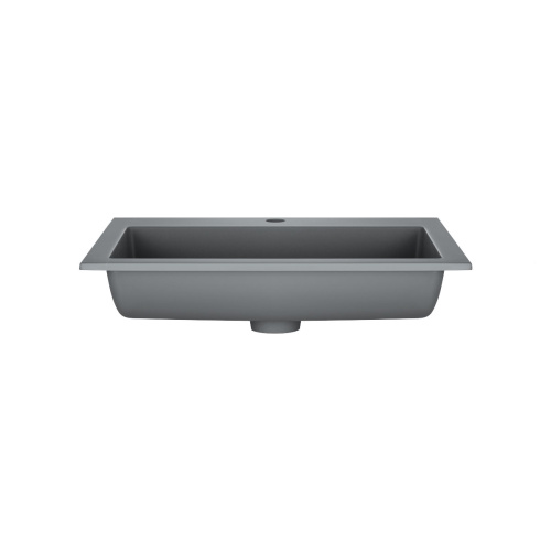 Раковина кварцевая Vincea VCB-13600G 60х48 встраиваемая цвет серый матовый - фото 2
