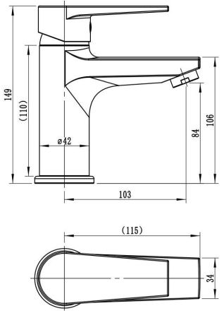 Смеситель Esko BT27H на раковину хром