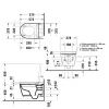 Унитаз-биде подвесной Duravit Me by Starck 650000012004320 (2510092000+612000012000320) белый с сиденьем микролифт безободковый душевой смыв