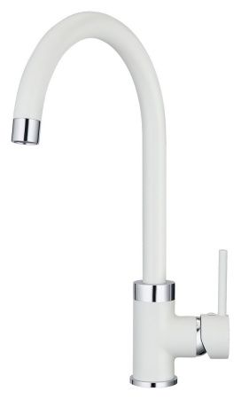 Смеситель для кухни Granula 2125, АРКТИК на мойку белый