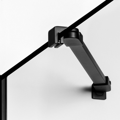 Душевая шторка на ванну New Trendy NEW SOLEO Black P-0095 80х140 стекло прозрачное профиль черный ориентация универсальная - фото 4